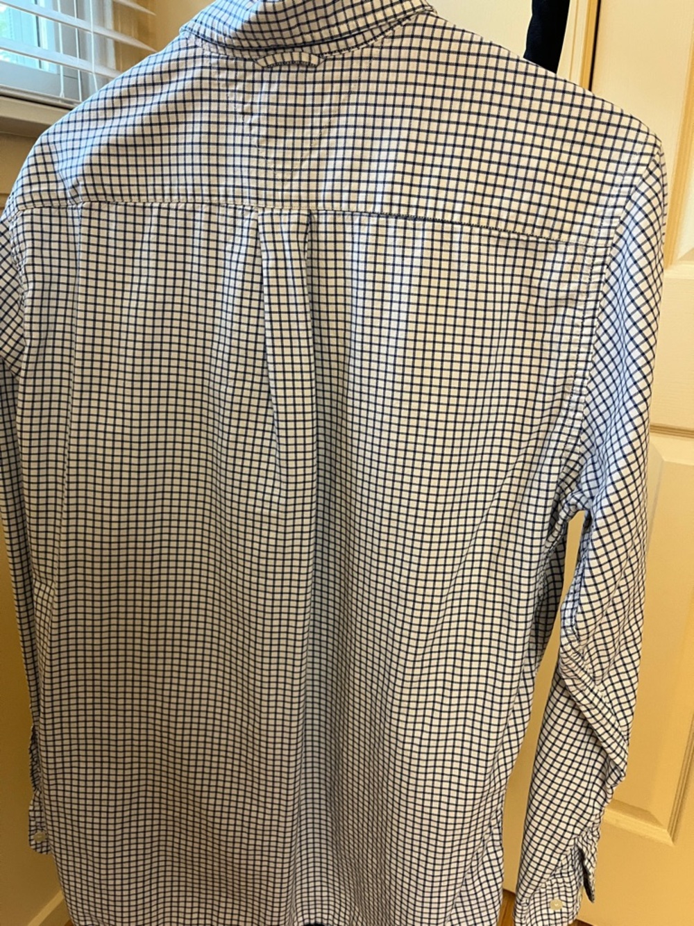 Tommy Hilfiger White and Navy plaid Button-Down Shirt - Picture 5 of 6